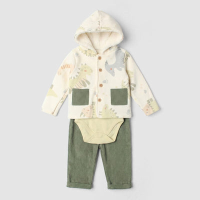 Stylish Off White Winter 3Pc Kids Romper Set Romper Set Iluvlittlepeople 0-3 Months Off White Winter