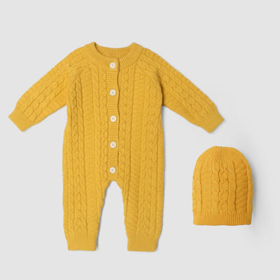 Amber Yellow Winter Kids Romper Romper Iluvlittlepeople 0-3 Months Yellow Winter