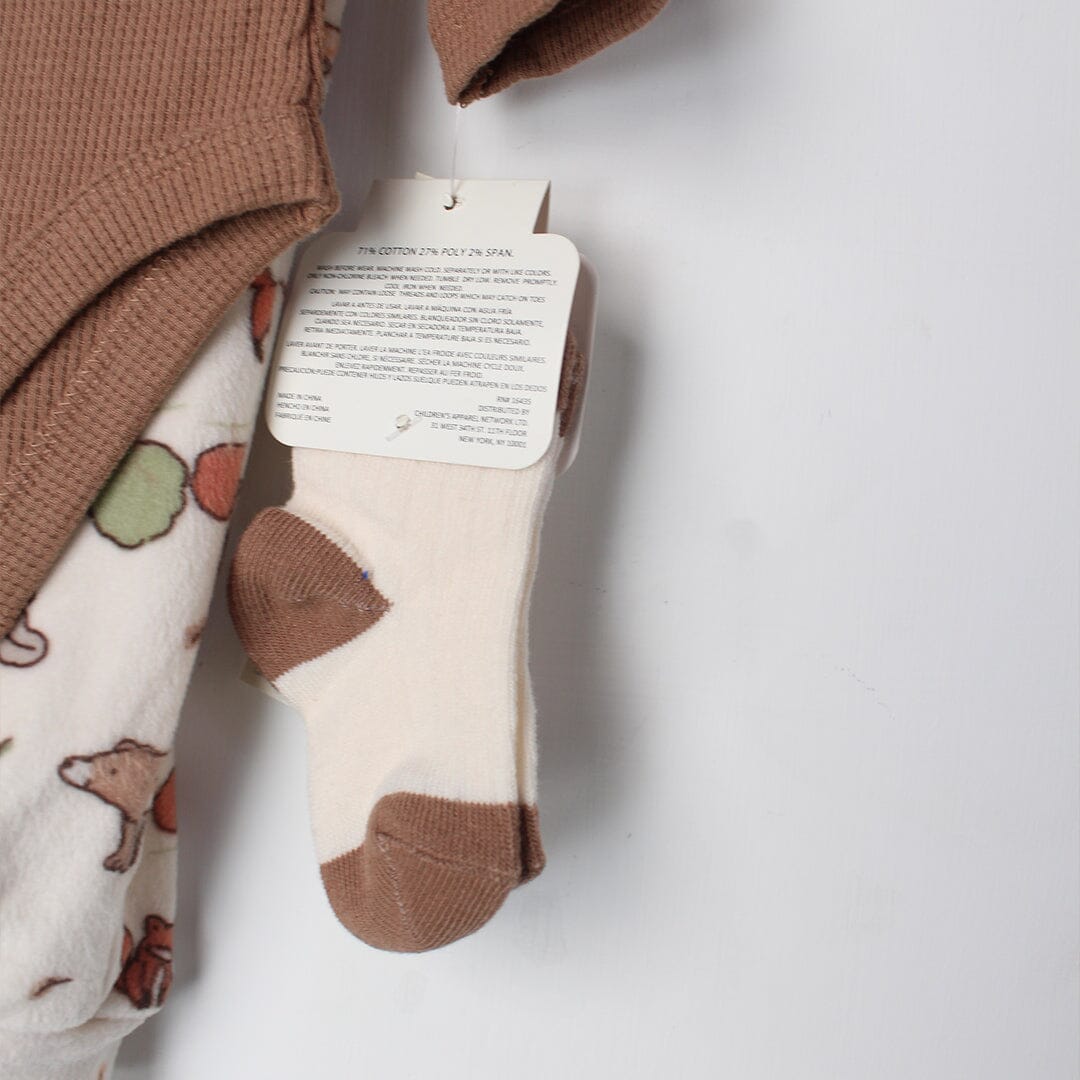 Desire Brown Winter 4Pc Kids Romper Set Romper Set Iluvlittlepeople 