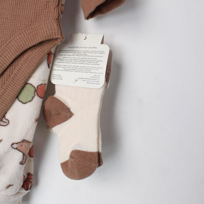 Desire Brown Winter 4Pc Kids Romper Set Romper Set Iluvlittlepeople 