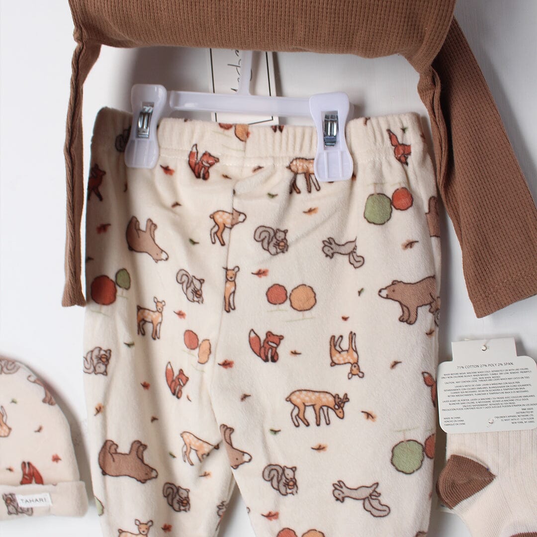 Desire Brown Winter 4Pc Kids Romper Set Romper Set Iluvlittlepeople 