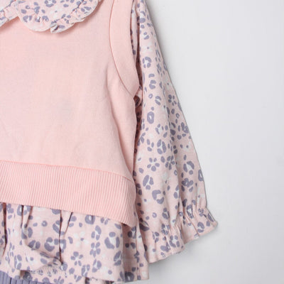 Stylish Pink Winter Girls 3Pc Romper Set Romper Set Iluvlittlepeople 