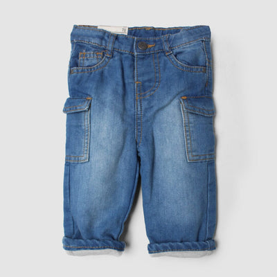 Fantastic Blue Little Boys Denim Jeans Jeans Iluvlittlepeople 0-3 Months Blue Denim