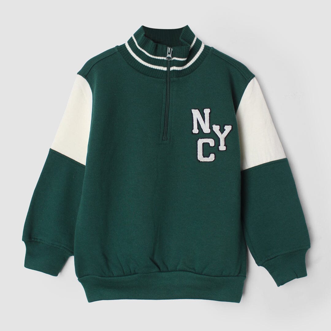 Stylish Green Themed Boys Zipper Jacket Iluvlittlepeople 7-8 Years Green Winter