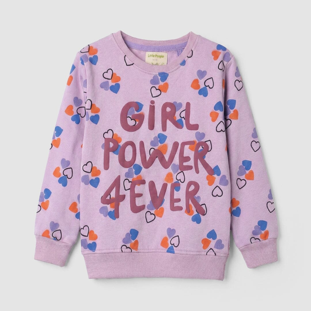 Inspire Purple Themed Girls Sweatshirt Sweatshirt Iluvlittlepeople 2-3 Years Purple Winter