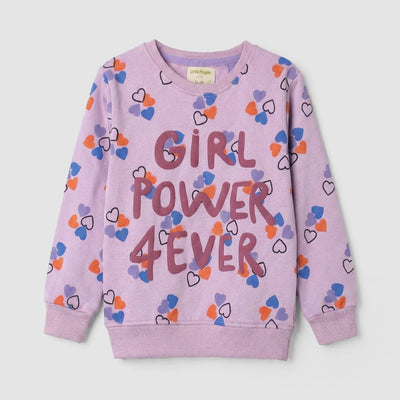 Inspire Purple Themed Girls Sweatshirt Sweatshirt Iluvlittlepeople 2-3 Years Purple Winter