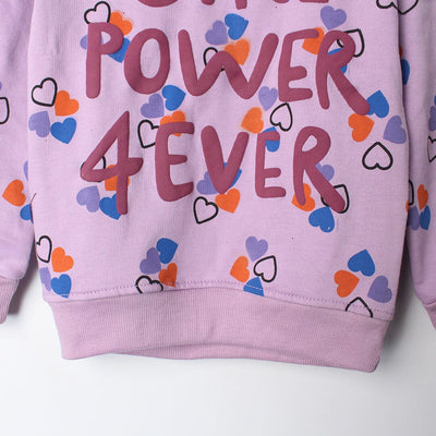 Inspire Purple Themed Girls Sweatshirt Sweatshirt Iluvlittlepeople 