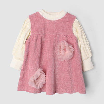 Sweet Pink Themed Girls Frock Set Frock Iluvlittlepeople 9-12 Months Pink Winter