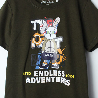 Modern Green Themed Boys T-Shirt T-Shirt Iluvlittlepeople 