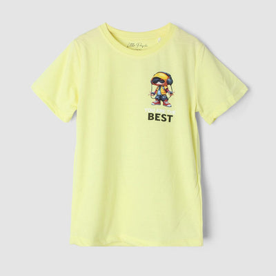 Energetic Yellow Themed Boys T-Shirt T-Shirt Iluvlittlepeople 5-6 Years Yellow Summer