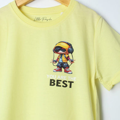 Energetic Yellow Themed Boys T-Shirt T-Shirt Iluvlittlepeople 
