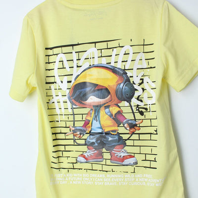 Energetic Yellow Themed Boys T-Shirt T-Shirt Iluvlittlepeople 