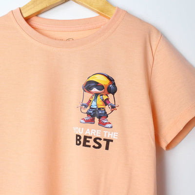 Amaze Peach Themed Boys T-Shirt T-Shirt Iluvlittlepeople 