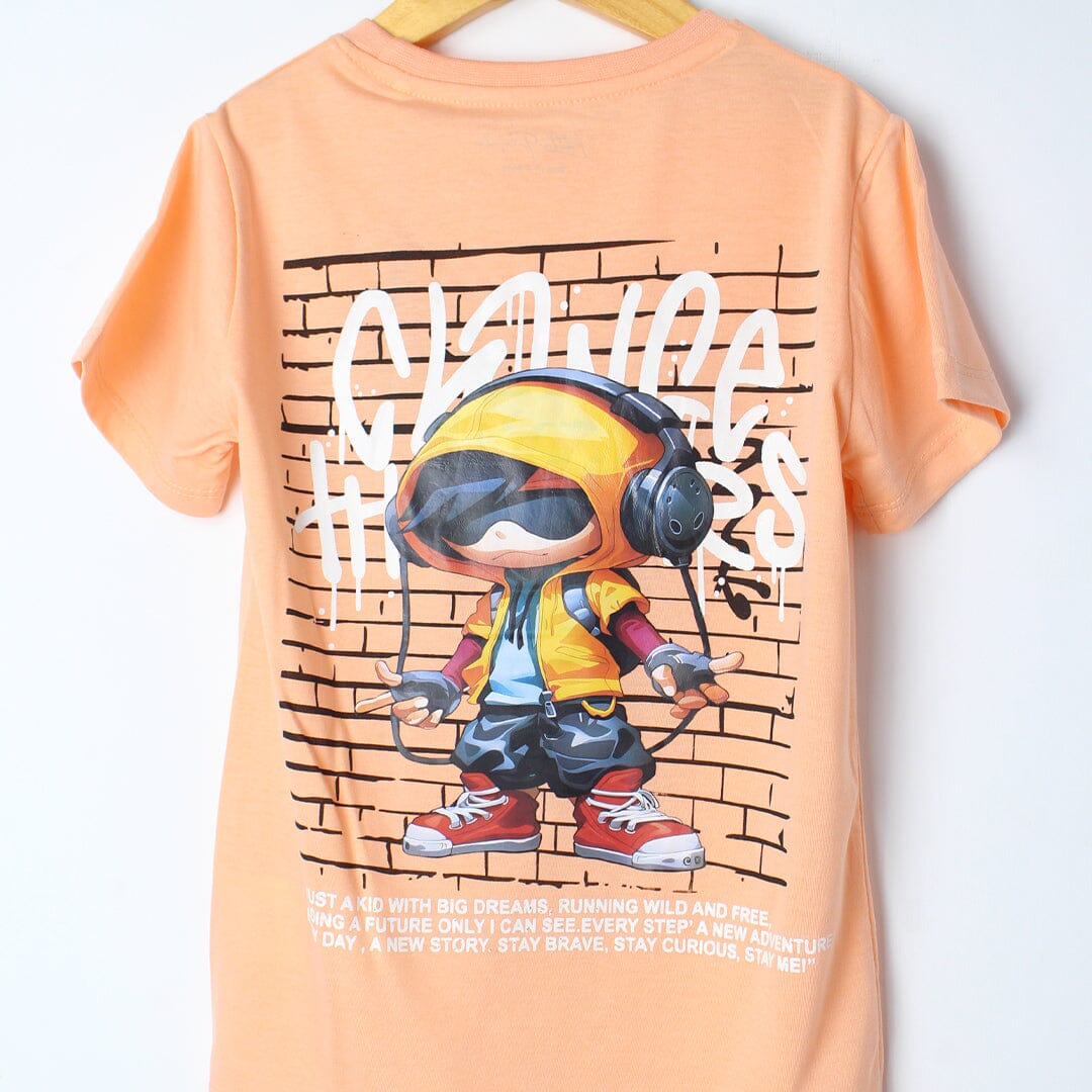 Amaze Peach Themed Boys T-Shirt T-Shirt Iluvlittlepeople 
