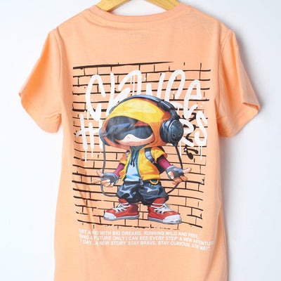 Amaze Peach Themed Boys T-Shirt T-Shirt Iluvlittlepeople 