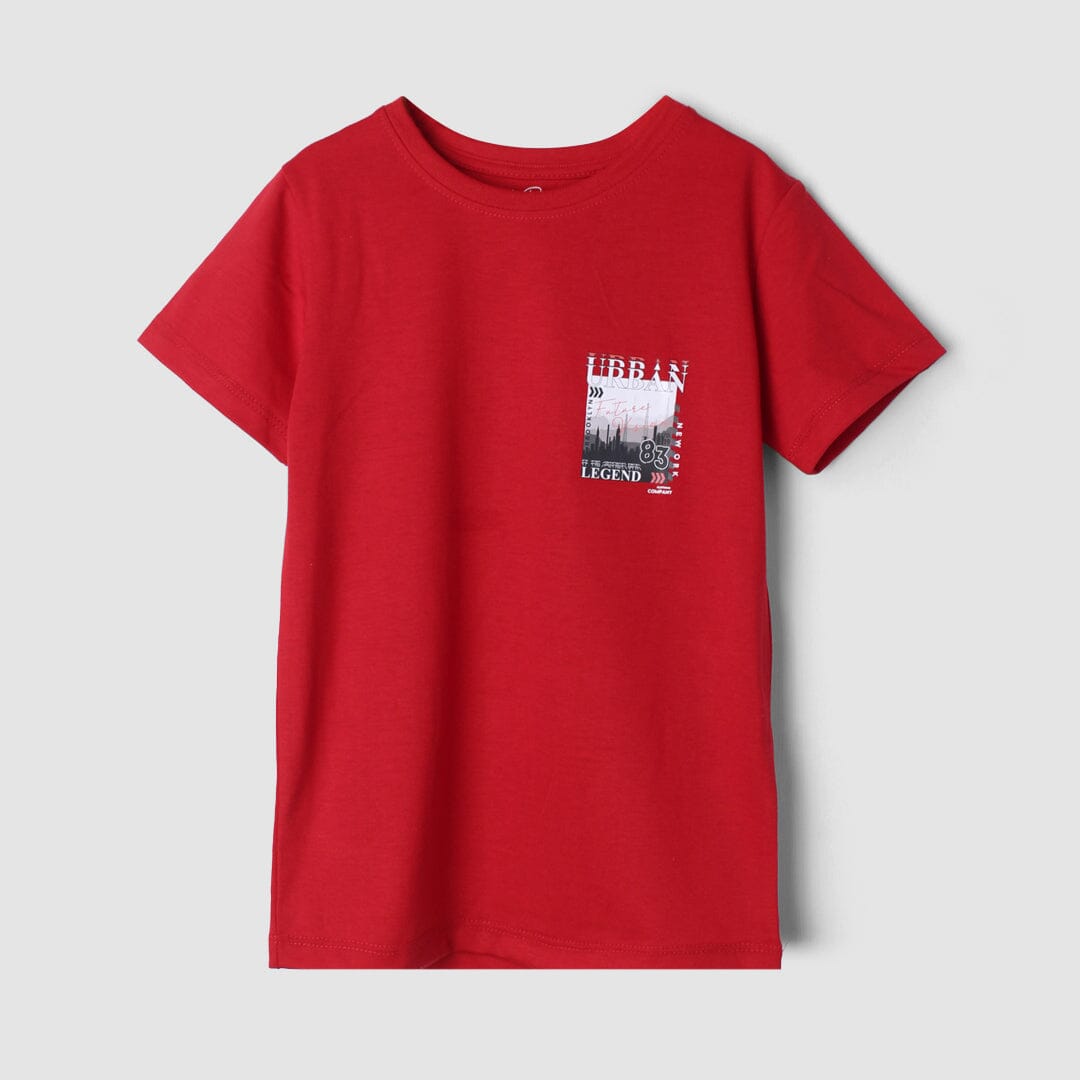 Desire Red Themed Boys T-Shirt T-Shirt Iluvlittlepeople 7-8 Years Red Summer