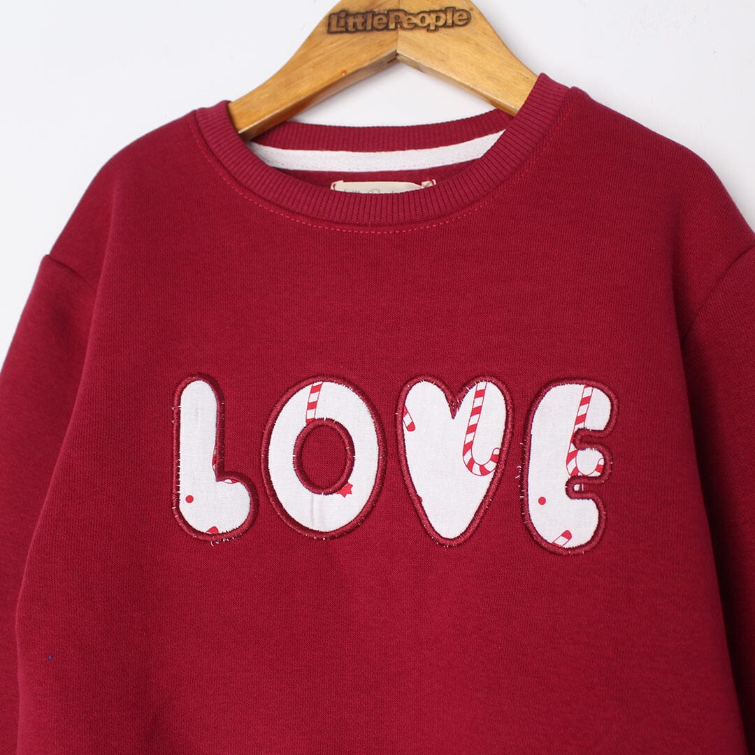 Admire Maroon Girls Sweatshirt – Iluvlittlepeople