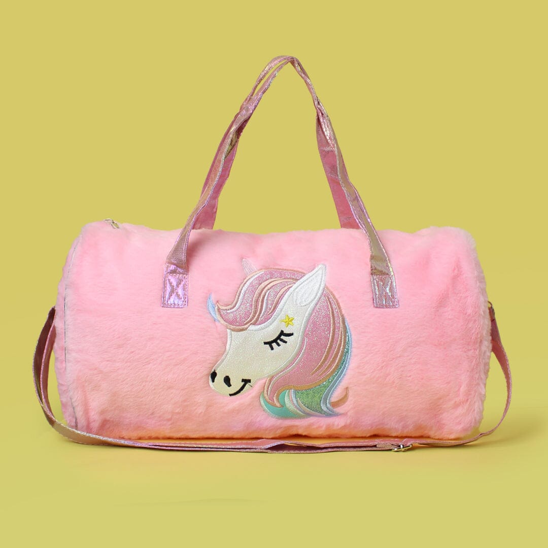 Stylish Fluffy Stuff Pink Themed Duffle Bag Duffle Bag Iluvlittlepeople 