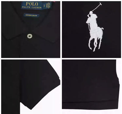 Boys Premium Polo T-Shirt - Black T-Shirt Iluvlittlepeople 