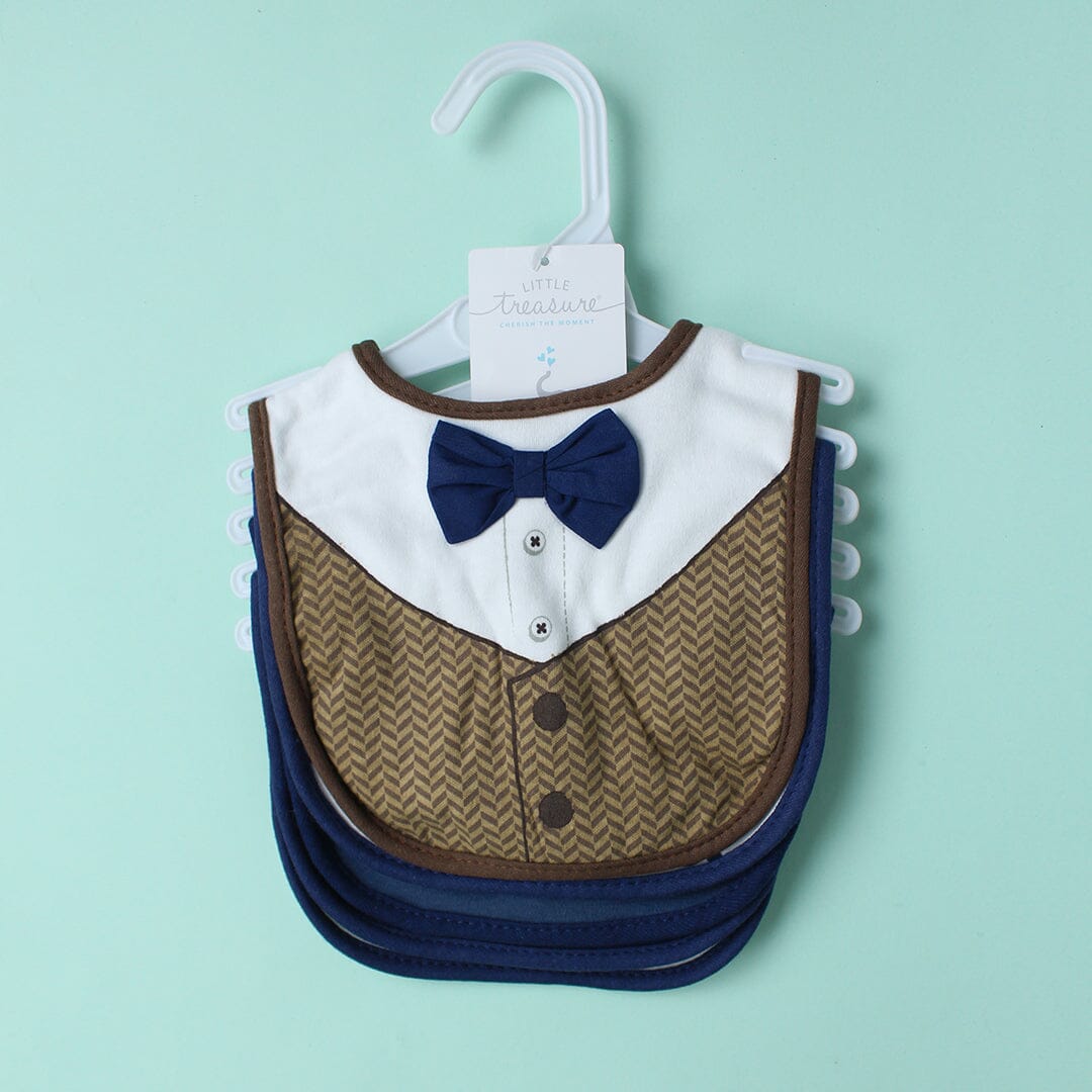 Comfy Bibs Set - Little People Gears Bibs Set Iluvlittlepeople 0-24 Months Blue Cotton