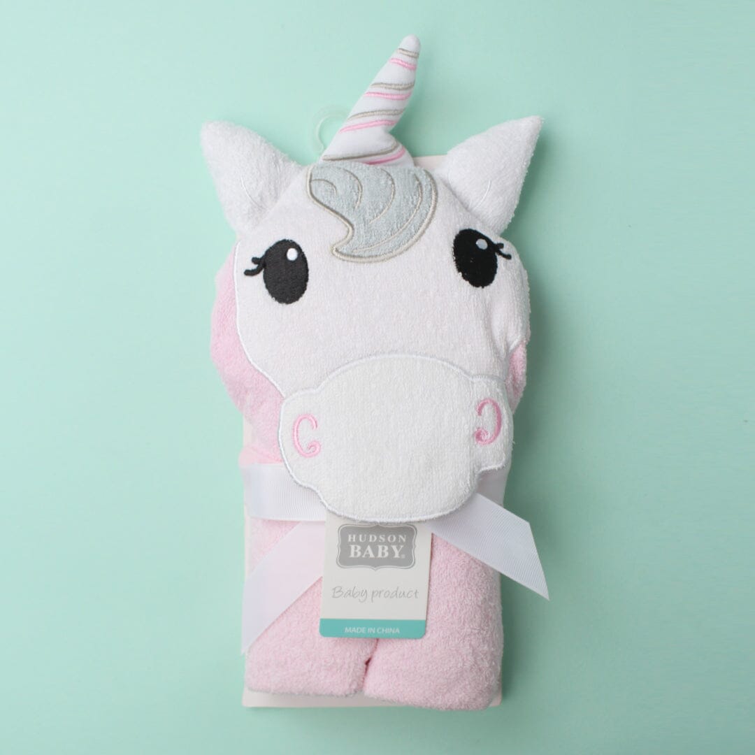 Cozy Hooded Baby Towel - Little People Gears Towels Iluvlittlepeople 0-24 Months Pink Modern