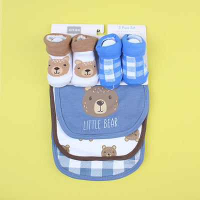 Decent Little People Gears - Bibs & Socks Set Bibs Set Iluvlittlepeople 0-6 Months Multi Cotton