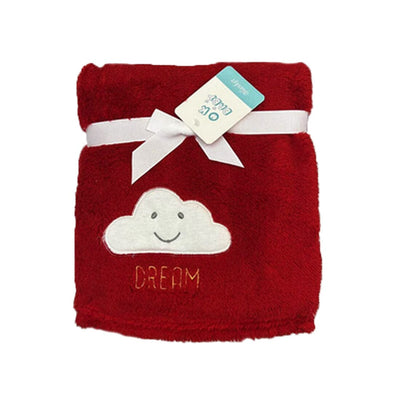 Redish Cute Soft Baby Blanket Blankets Iluvlittlepeople 0-9Month Red 