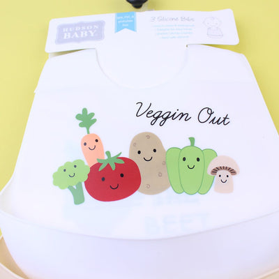 Dashing Silicone Bibs Set - Little People Gears Bibs Set Iluvlittlepeople 