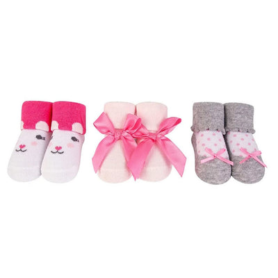 Newbron Baby Girl Cute Bowties Booties Socks Set socks Iluvlittlepeople 0-6Month Multi Cotton