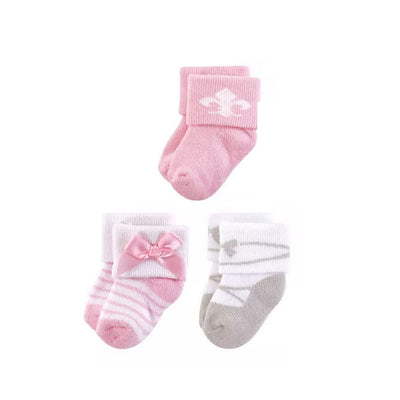 Baby Girl Newborn Terry Socks Royal Style socks Iluvlittlepeople 