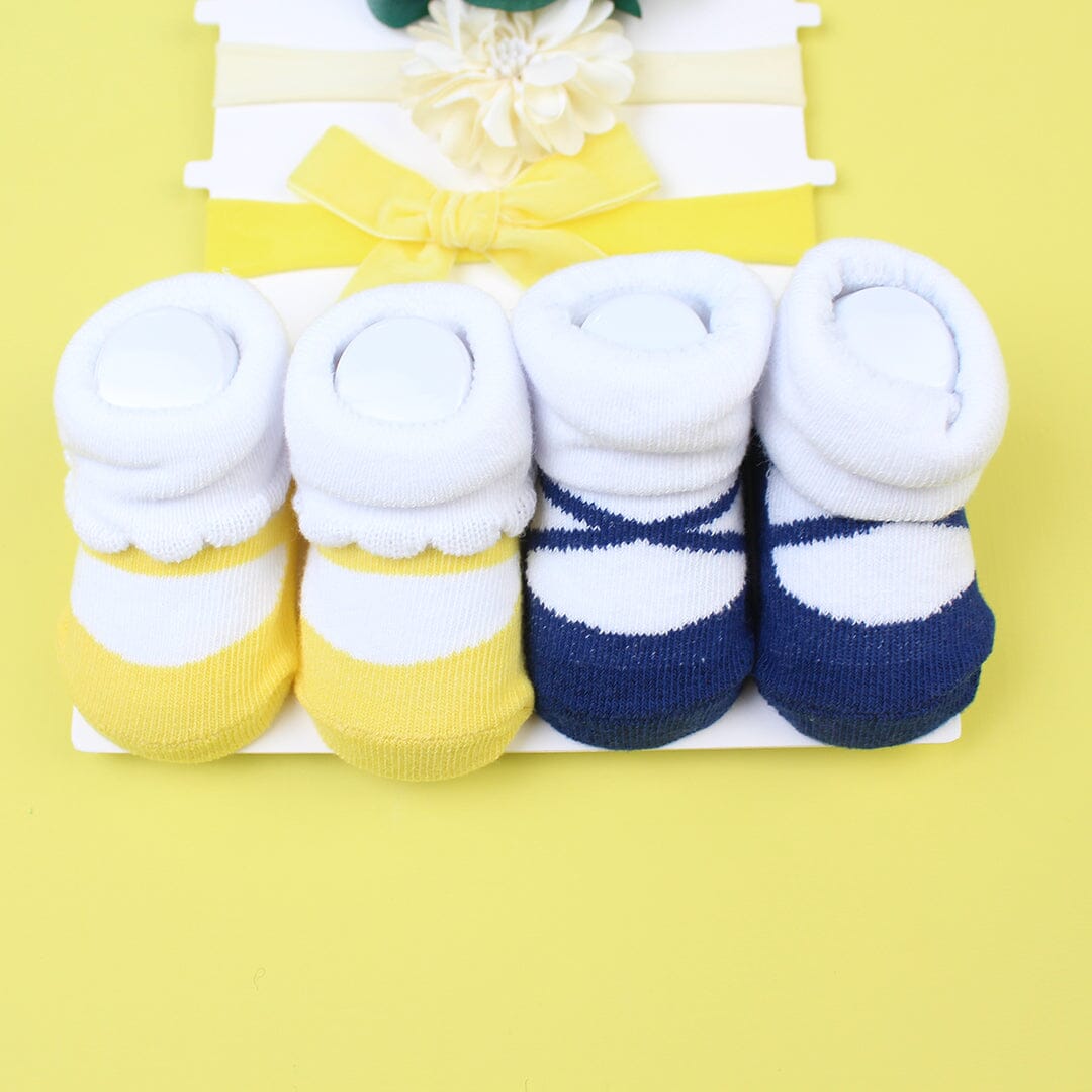 Attractive Little People Gears - 5Pcs Headband & Socks Set Socks Set Iluvlittlepeople 