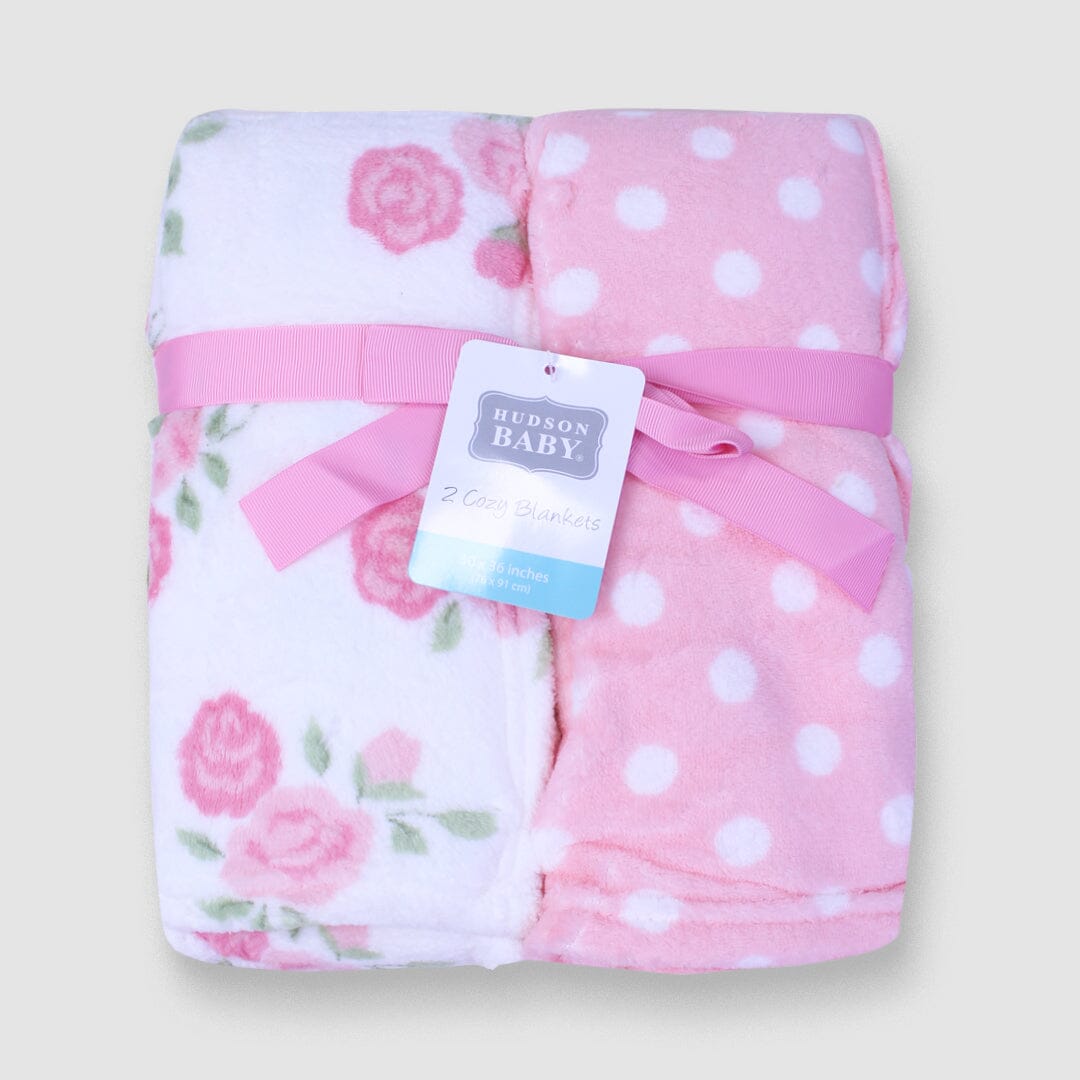 2Pc Cozy Comfortable Baby Blanket Blankets Iluvlittlepeople Medium Light Pink Modern
