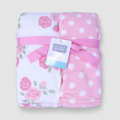 2Pc Cozy Comfortable Baby Blanket Blankets Iluvlittlepeople Medium Light Pink Modern