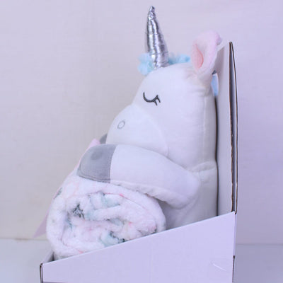 Cozy Unicorn Themed Baby Blanket With Soft Toy Blankets Iluvlittlepeople 