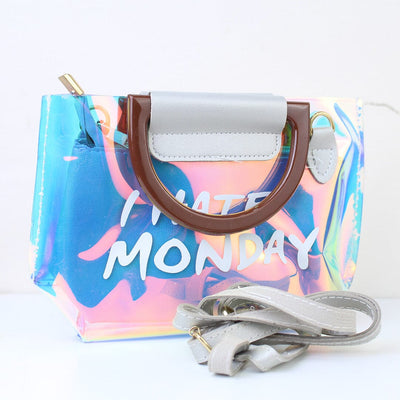 Stylish Blue Themed Clear Holographic Bag Bags Iluvlittlepeople 
