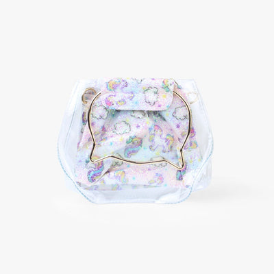 Stylish Multi Themed Clear Holographic Clutch Bag Bags Iluvlittlepeople Standard Multi Modern