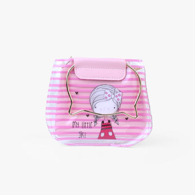 Stylish Pink Themed Clear Holographic Clutch Bag Bags Iluvlittlepeople Standard Pink Modern