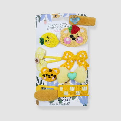 Attractive & Stylish Yellow Themed Little People Hairpins Hairpins Set Iluvlittlepeople Standard Yellow Modern