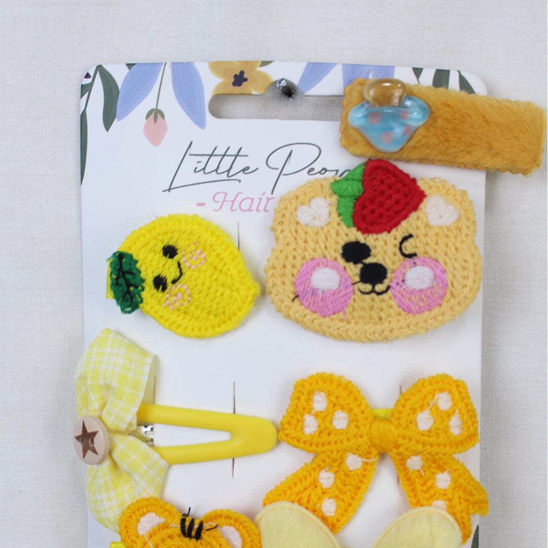 Attractive & Stylish Yellow Themed Little People Hairpins Hairpins Set Iluvlittlepeople 