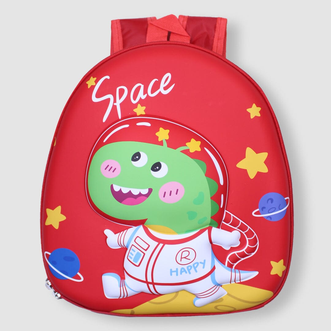 Space Dino Character Premium Quality Bag For Kids Bags Iluvlittlepeople Standard Red Modern