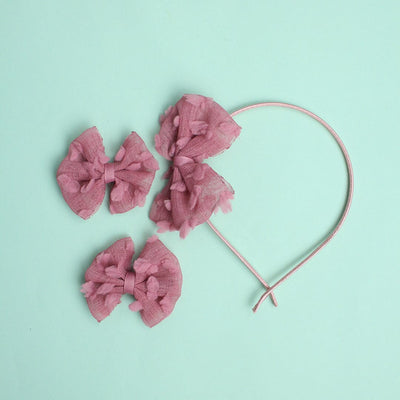 Upright Style Fancy Hairband - Little People Gears Hairband Iluvlittlepeople Standard Pink Stylish
