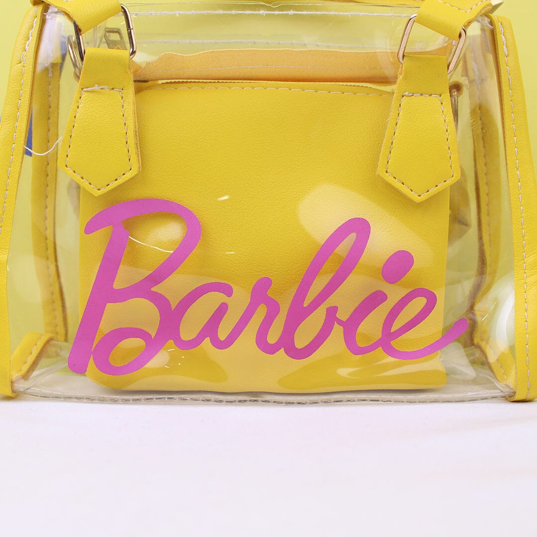 Stylish Yellow Themed Clear Holographic Clutch Bag Bags Iluvlittlepeople 