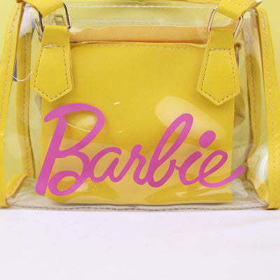 Stylish Yellow Themed Clear Holographic Clutch Bag Bags Iluvlittlepeople 