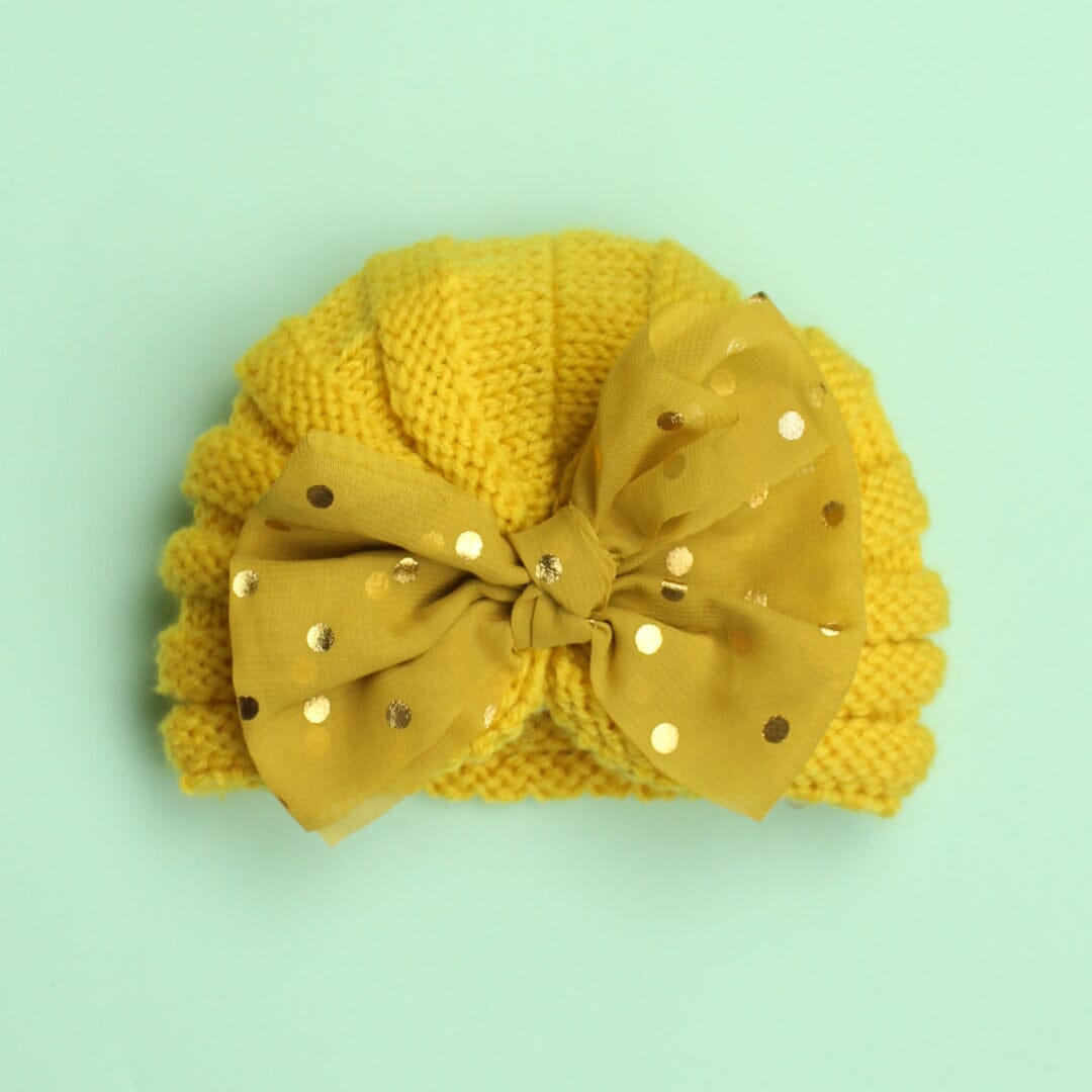 Modern & Stylish Turban Cap - Little People Gears Caps Iluvlittlepeople 0-24 Months Modern Yellow