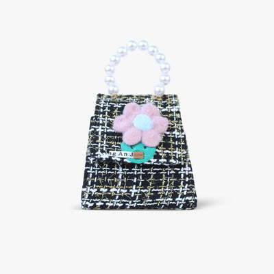 Cute & Stylish Black Themed Pearl Handbag Bags Iluvlittlepeople Standard Black Modern
