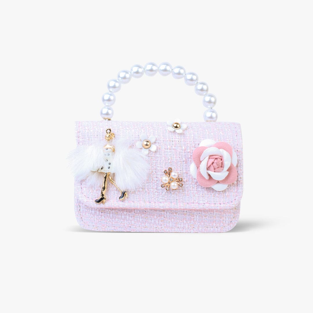 Cute & Stylish Pink Themed Pearl Handbag Bags Iluvlittlepeople Standard Pink Modern