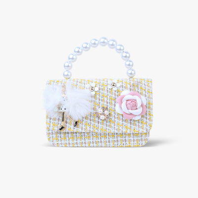 Cute & Stylish Light Brown Themed Pearl Handbag Bags Iluvlittlepeople Standard Light Brown Modern