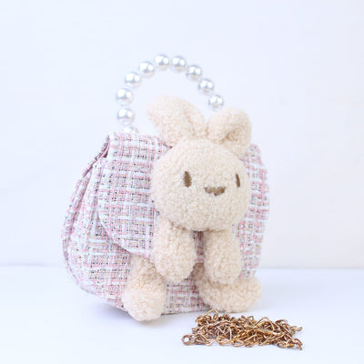 Cute & Stylish Light Brown Themed Pearl Handbag Bags Iluvlittlepeople 