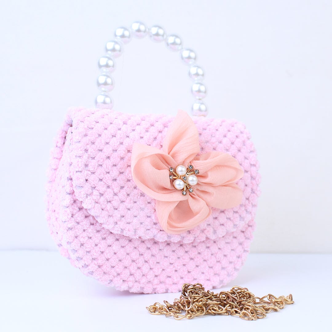 Cute & Stylish Pink Themed Pearl Handbag Bags Iluvlittlepeople 