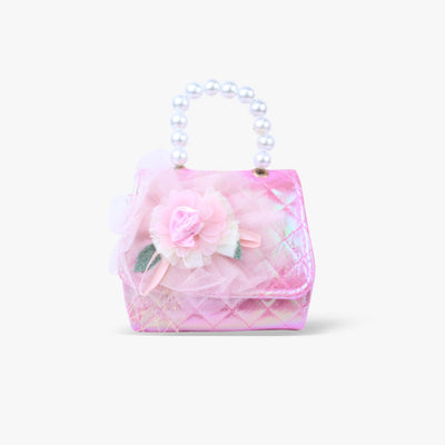 Cute & Stylish Pink Themed Pearl Handbag Bags Iluvlittlepeople Standard Pink Modern